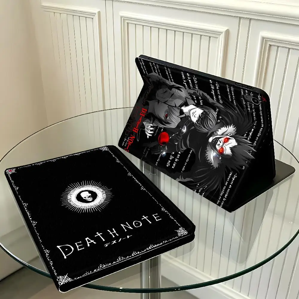 Dark DEATH NOTE With Pencil Holder Case for Apple iPad 10th 7/8/9th Pro11 13 Air 11 13 M4 M3 M2 A16 2026 Air 4/5/6th