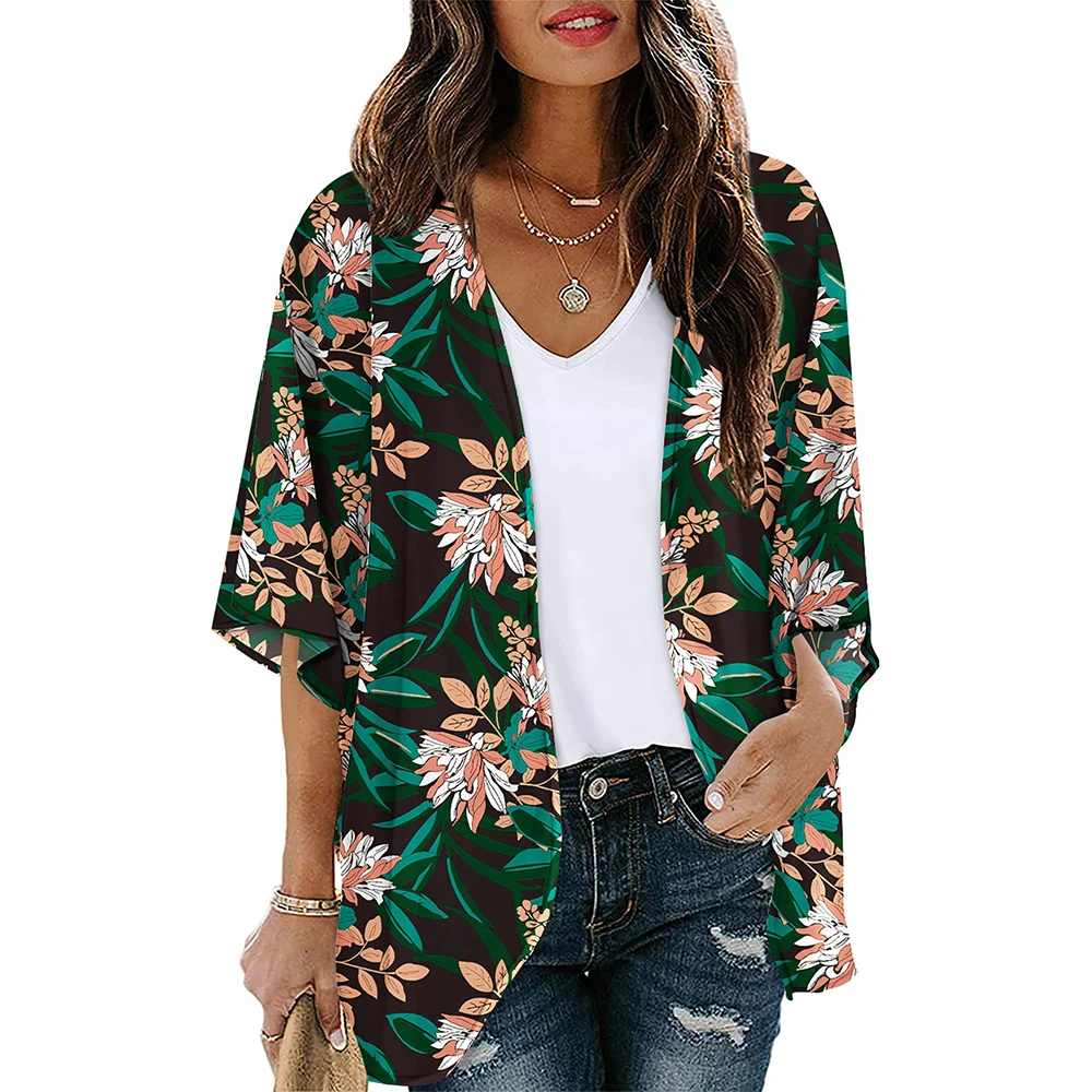 Womens Tassel Beach-Bikini Cover Up Sexy Kimono Cardigan Sheer Beach Coverups New Chiffon Cardigan Top Boho Clothes For Women