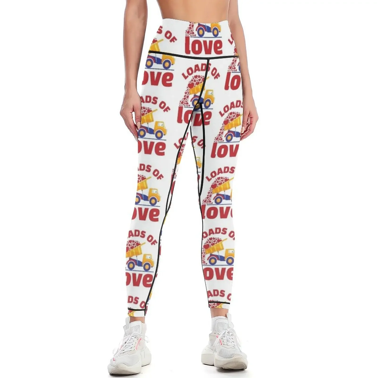 

Loads Of Love Boys Valentine Dump Truck Leggings sports woman gym harem pants Fitness clothing gym pants Womens Leggings