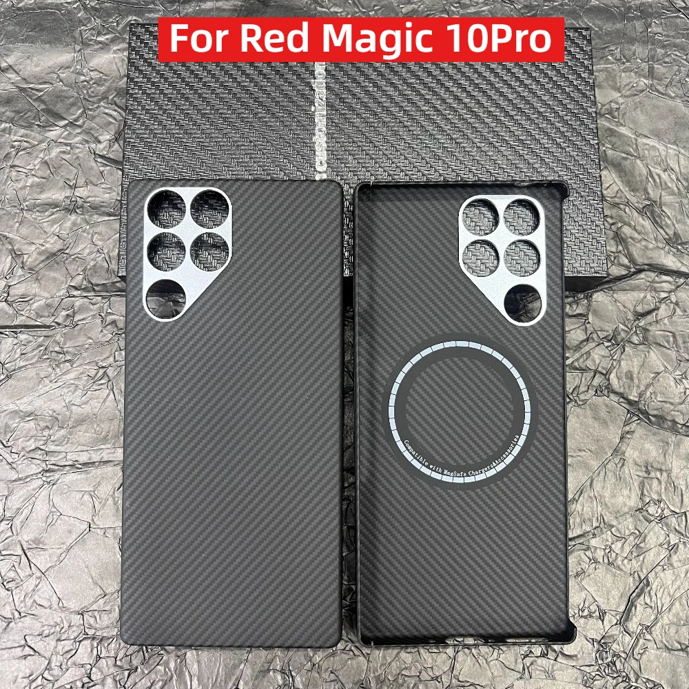 ل Red Magic 11pro جراب هاتف محمول ألياف الكربون 11pro + زائد ضوء رقيقة المغناطيسي العارية المعادن الراقية الأعمال الغطاء الصلب