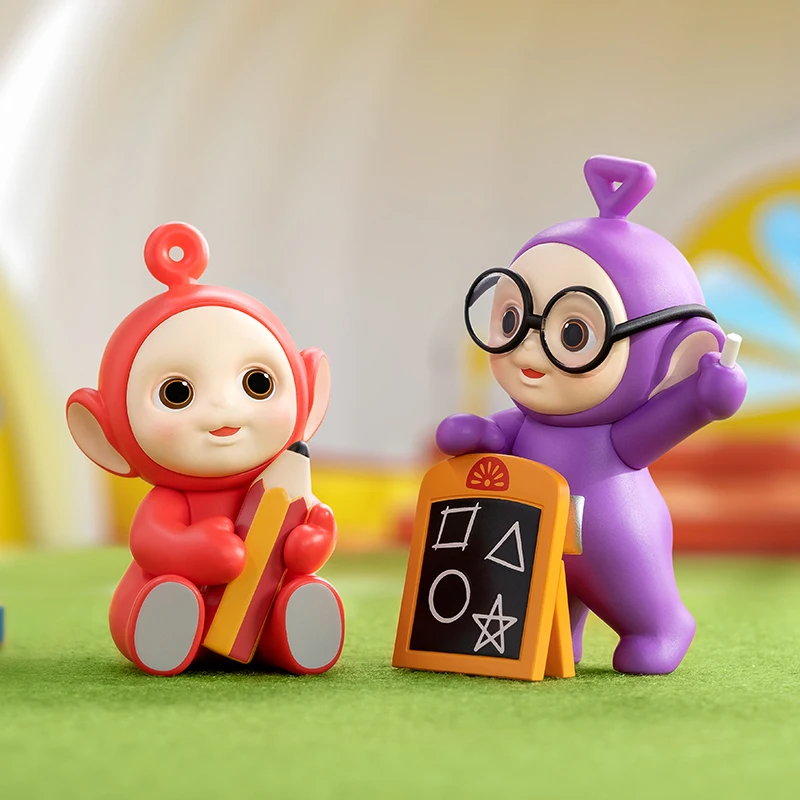 POP MART Teletubbies z serii towarzyszącej tajemnicze pudełko 1 szt./6 szt. Figurka pudełko z niespodzianką POPMART