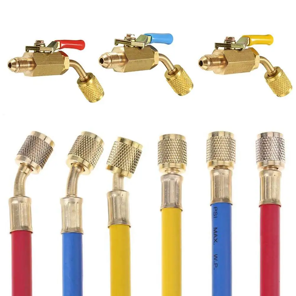 

1,5–1,8 м трехцветный набор холодильных шлангов HVAC с шаровым клапаном, холодильная часть для систем кондиционирования воздуха и охлаждения