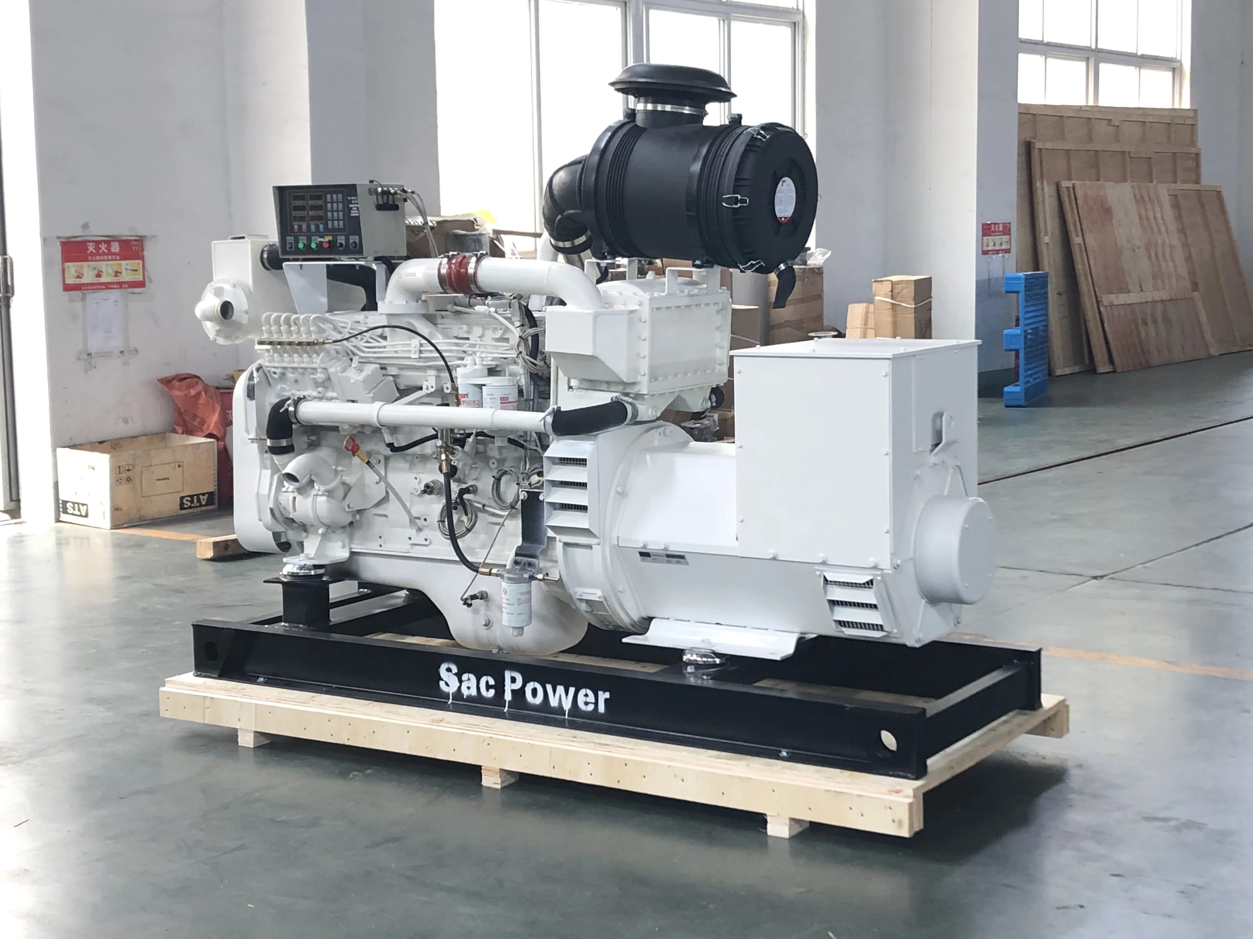 Cummins 6LTAA8.9-GM200 Bootgenerator 200KW 1500 RPM Scheepsgenerator Turbocompressor en lading Luchtgekoelde scheepsset