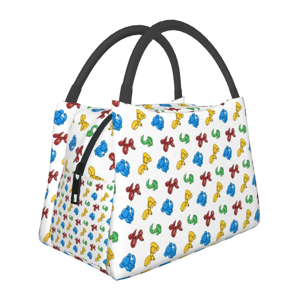 Bright Balloon Lunch Bag For Women Fun Animals Print Graphic Lunch Box Fun Picnic Cooler Bag Portable Zipper Thermal Lunch Bags