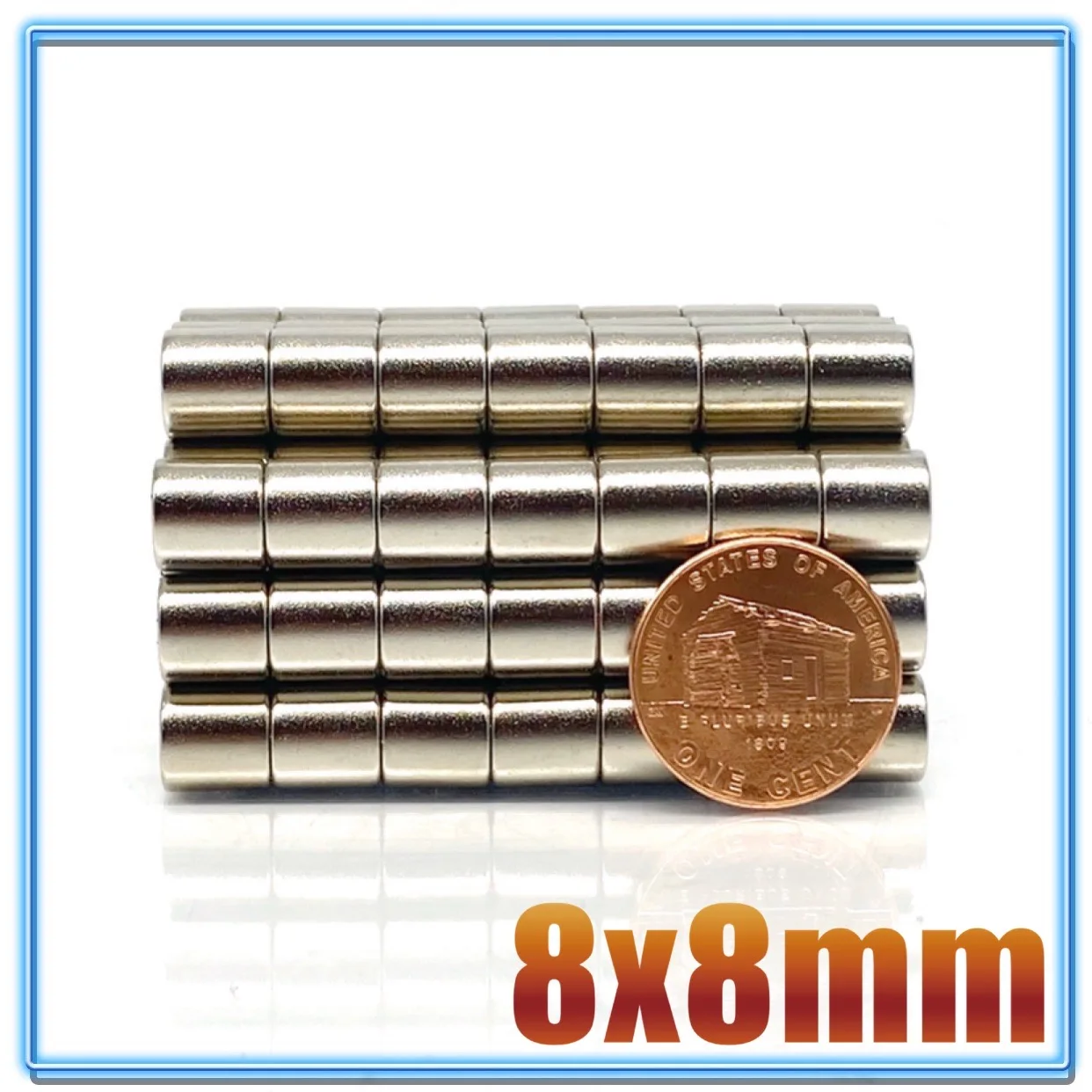 5/10/20/50/100 Pcs 8x8 Neodymium Magnet 8mm x 8mm N35 NdFeB Round Super Powerful Strong Permanent Magnetic imanes Disc