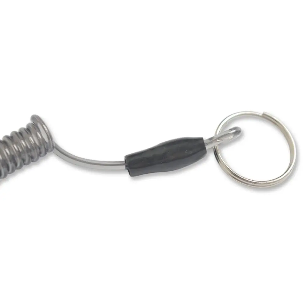 الملحقات الآمنة الأمن مطاطا مكافحة خسر التخييم في الهواء الطلق أسلاك الفولاذ تسلق حلقة تسلق الربيع حبل الصيد سلسلة الحبل #3