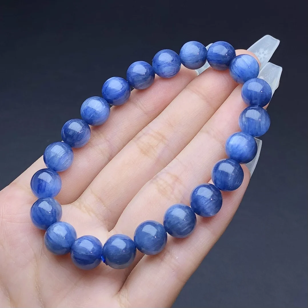 8MM Natural Kyanite Bracelet Colorful Gemstone Bead Strings Fashion Beautifully Jewelry For Men And Women 1PCS