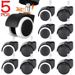 1/5PCS Furniture Caster 360 Rotatable Universal Wheels Replacement Gaming Office Chair Casters Home Silent Wheels For Table Sofa
