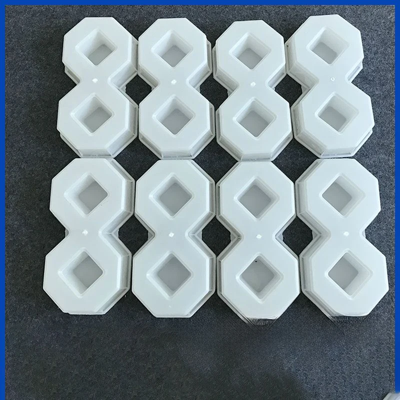 Plastic Single 8-Shape Grass Paver Mold, Concrete Brick Form for Walkway & Parking, Reusable Precast Mould for Pavement