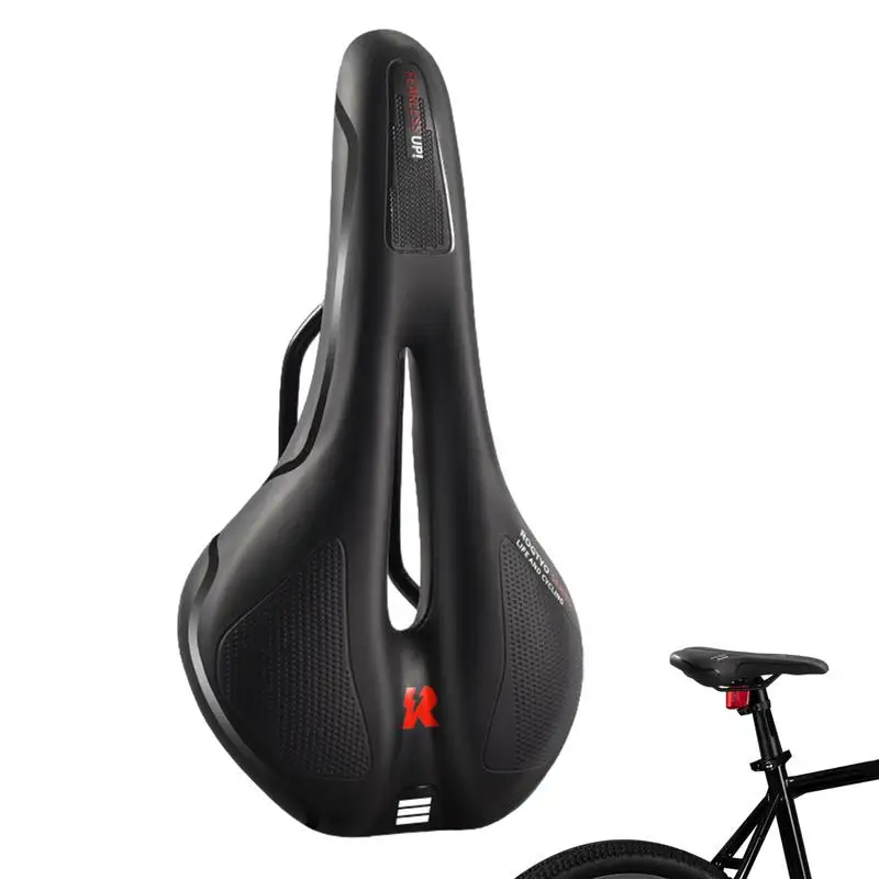 Cycling Saddle Seat Comfortable Cycle Saddle With Reflective Strip Shock-Absorbing Cycle Supplies Anti-Slip Breathable Cycling