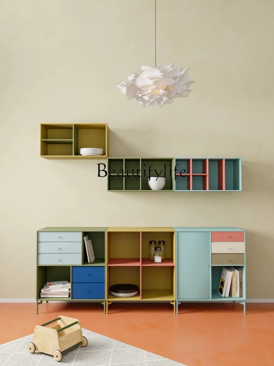 

S Simple Retro Living Room Sideboard Cabinet Nordic Designer Restaurant Combination Storage Side Cabinet