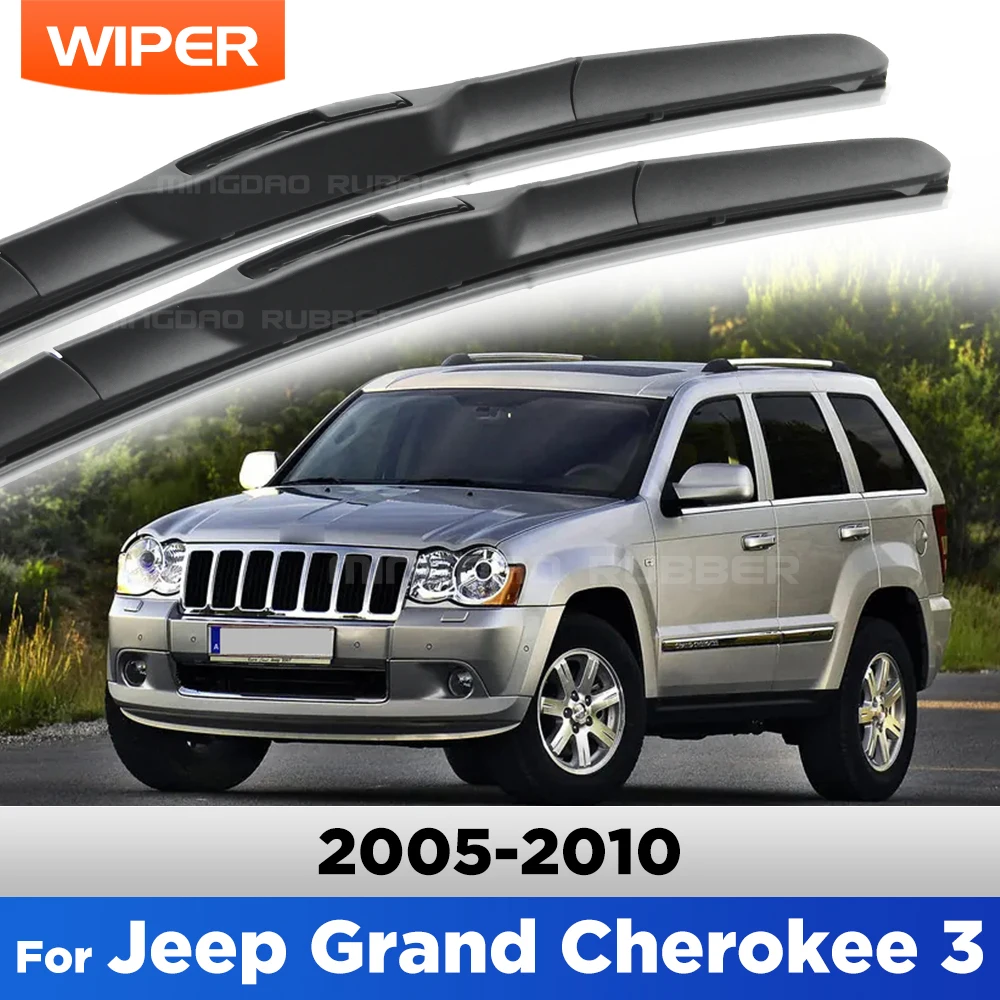 

CREATROAD Front Wiper Blades For Jeep Grand Cherokee3 2005-2010 2006 2007 2008 2009 Windshield Windscreen Window Brush 21"+21"