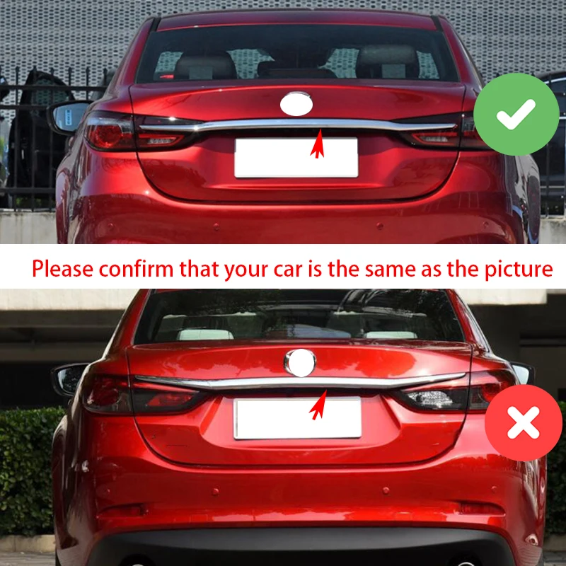 Fit For Mazda 6 ATENZA 2019 2020 2021 2022 ABS Glossy black CAR rear door trunk tailgate Lid molding Strip Cover Trim