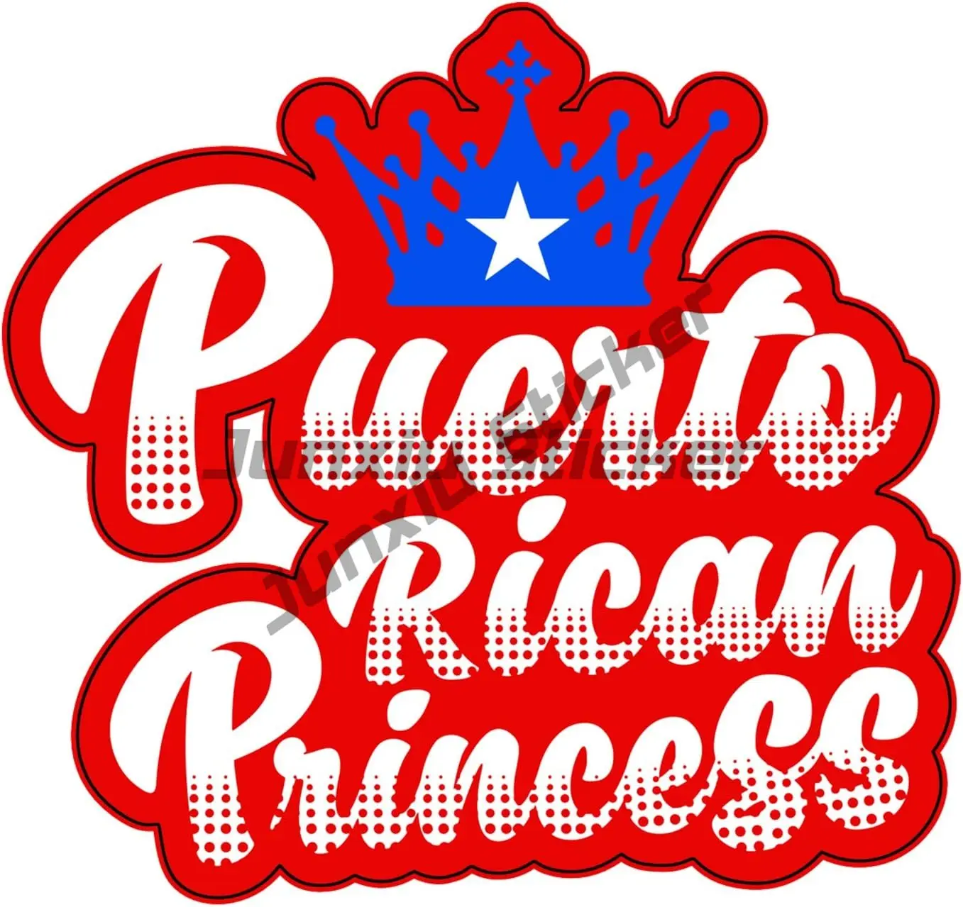 

Puerto Rican Princess Sticker Puerto Rico Flag Tree Frog Oval Country Code PR Decal Accessories Occlusion Scratch Decoration PVC
