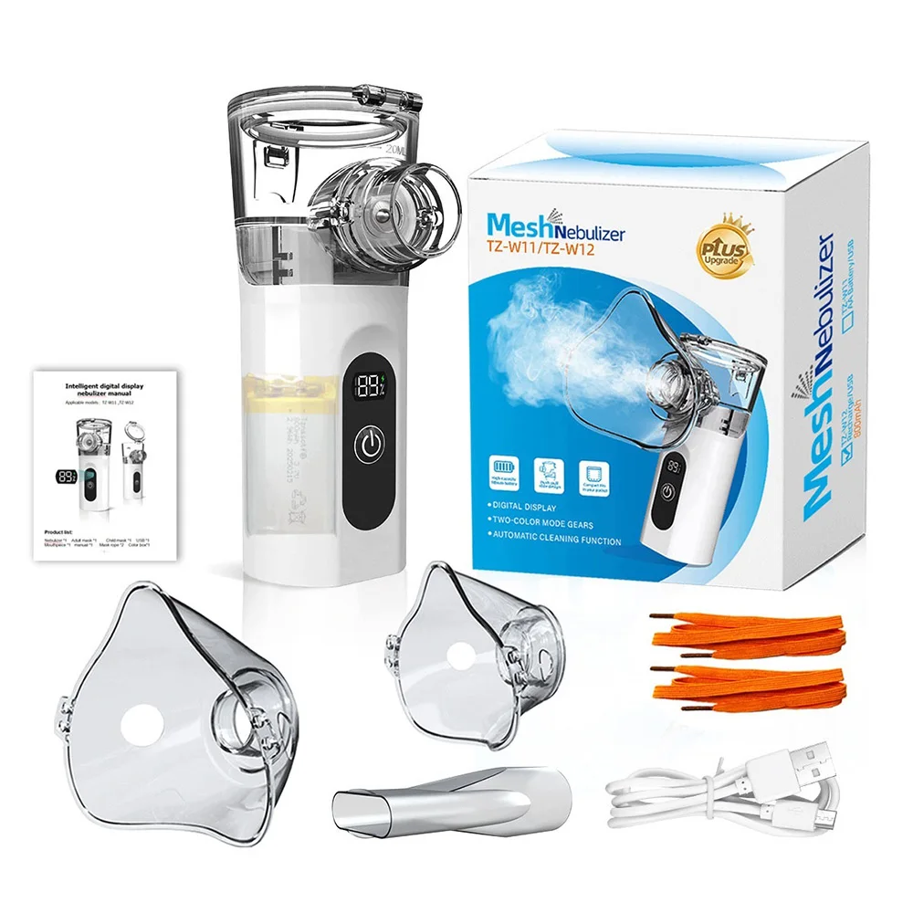 Hochwertiger medizinischer Vernebler, geräuscharmer Handinhalator für Asthma, tragbarer, wiederaufladbarer Vernebler für Kinder und Erwachsene.