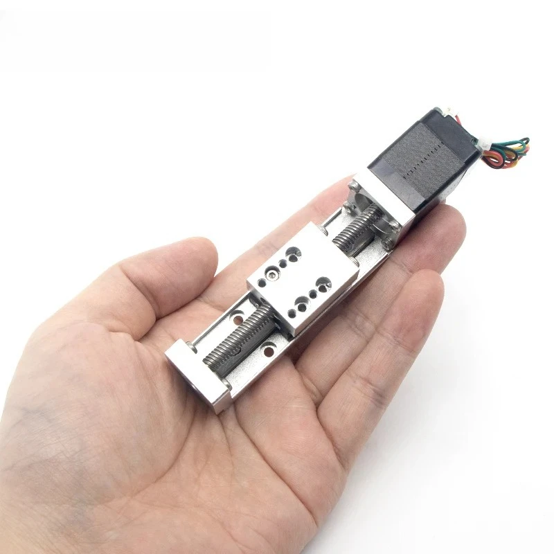 UMOT 20-100mm Stroke Mini Single Axis Robot with Nema 8 Stepper Motor Ball Screw Slide Linear Guide Rail Stage CNC Motion Module