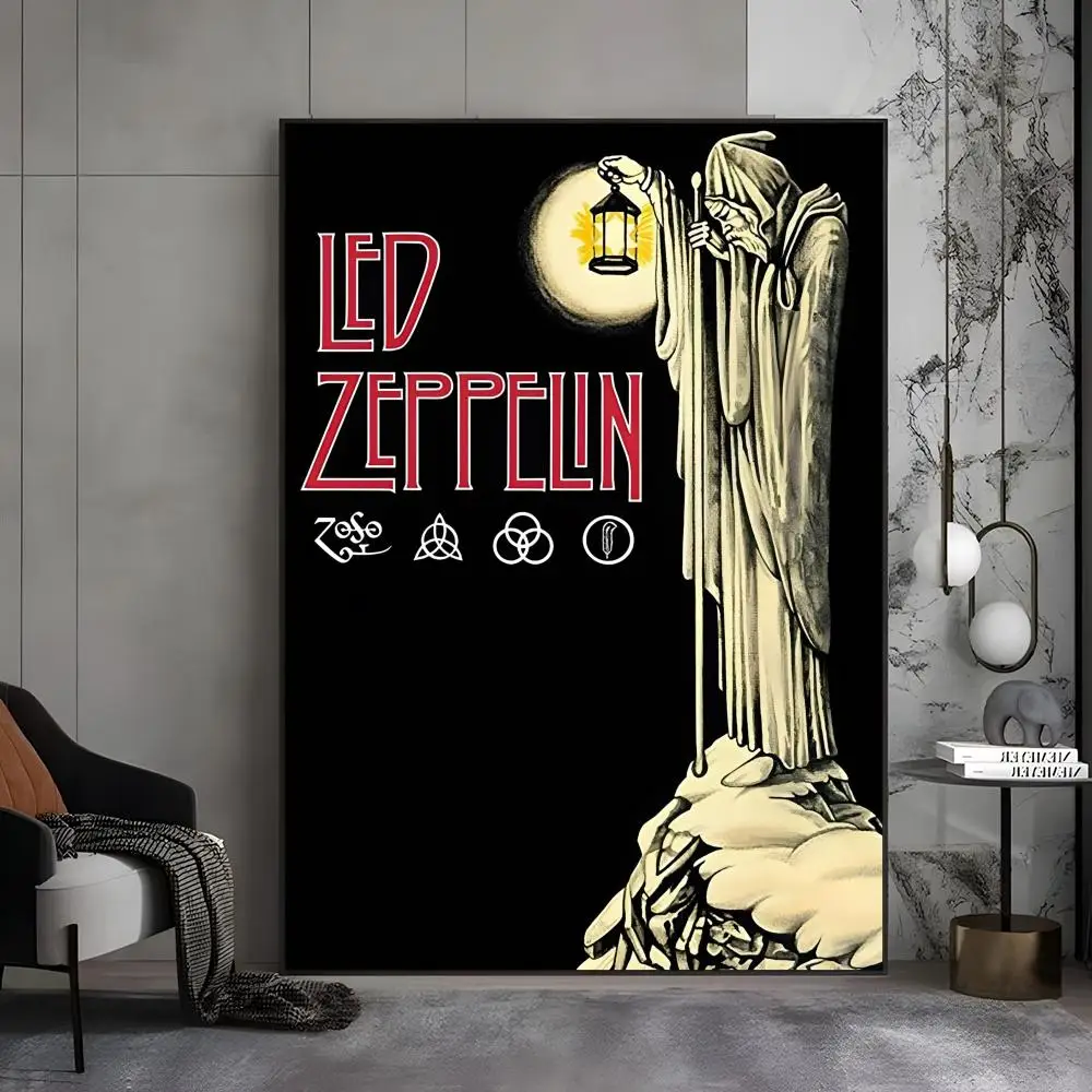 ملصق Band L-Led Z-Zeppelin عالي الدقة ذاتي اللصق مقاوم للماء مثالي للمنزل والمكتب وغرفة النوم هدية رائعة #6