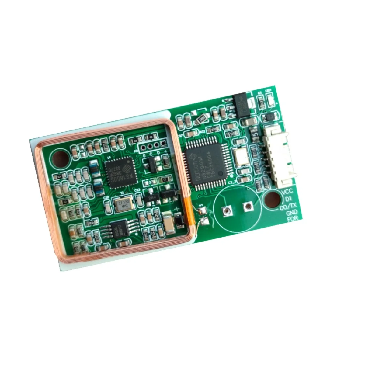 Encaixado 5v 12v dupla freqüência rfid leitor de cartão módulo uart wiegand interface