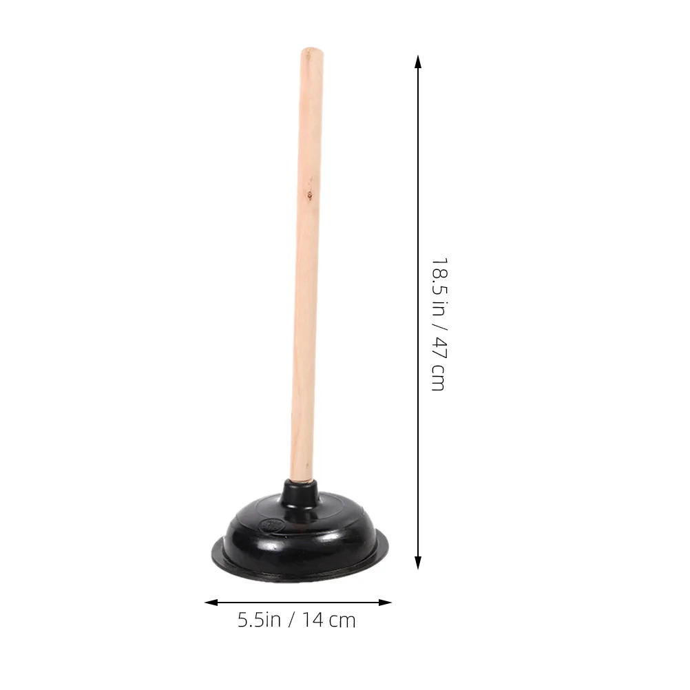 

2Pcs Household Bathroom Plungers Wood Handle Sturdy Convenient Cleaning Plungers Professional Closestool Kitchen Sink Unblocker