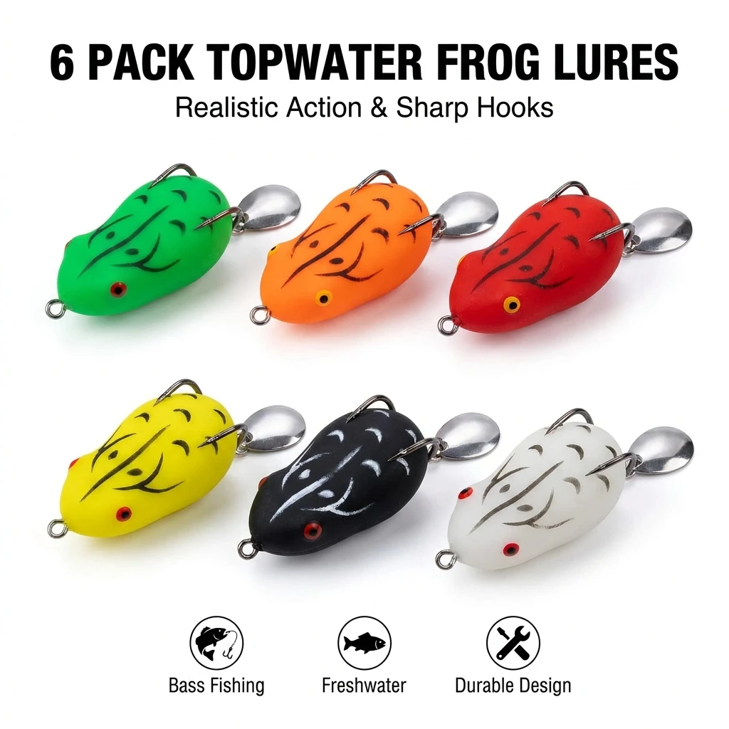 5-teiliges Crankbait-Angelköder-Set, Hartköder, künstliche Köder mit Drillingshaken, schwimmende Crankköder für Barsch, Forelle, Crappie