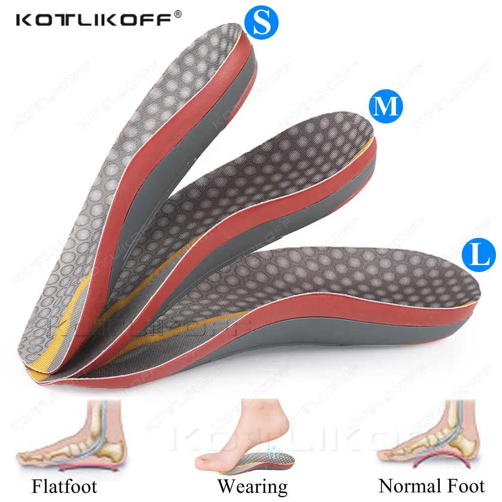 

KOTLIKOFF Premium Orthotic Insoles Arch Support Cubitus Varus Heel Spur Pain Comfortable Orthopedic Shoes Sole Pad Insert