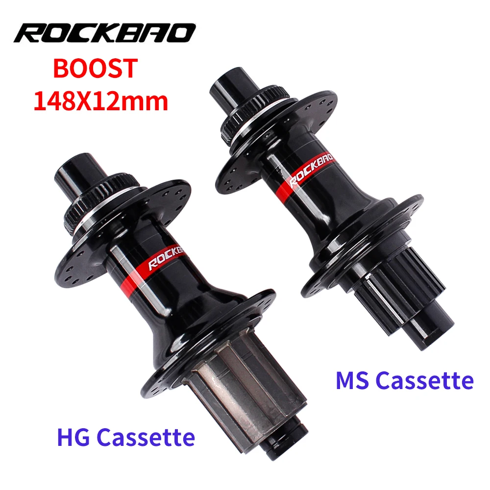 ROCKBAO Mountain Bicycle hub Central lock TA 100X142 110x148 HG 7-11S /MS 12V Cassette 32holes Aluminum Alloy MTB Bike Hubs