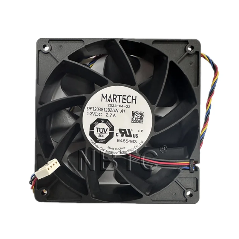 Original Cooler antminer S19 cooling Fan bitmain S19 XP/S19 Pro/S19j Pro/S19 fan 120*120*38mm 12V/2.7A 6000 rpm 4PIN
