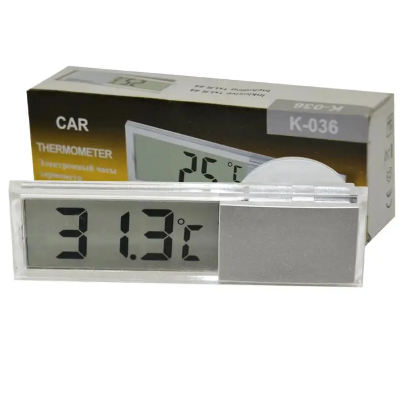 LCD Clock For Car Car Clock With Suction Cup Battery Operated Vehicle Accurate LCD Temperature Display Dashboard Clock For Truck