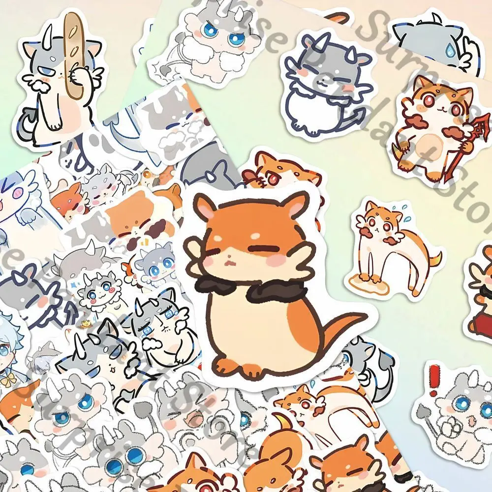 Honkai: Star Rail Phainon 동료 사각형 요소 Q- 귀여운 작은 동물 방수 스티커 창의적이고 무료 장식