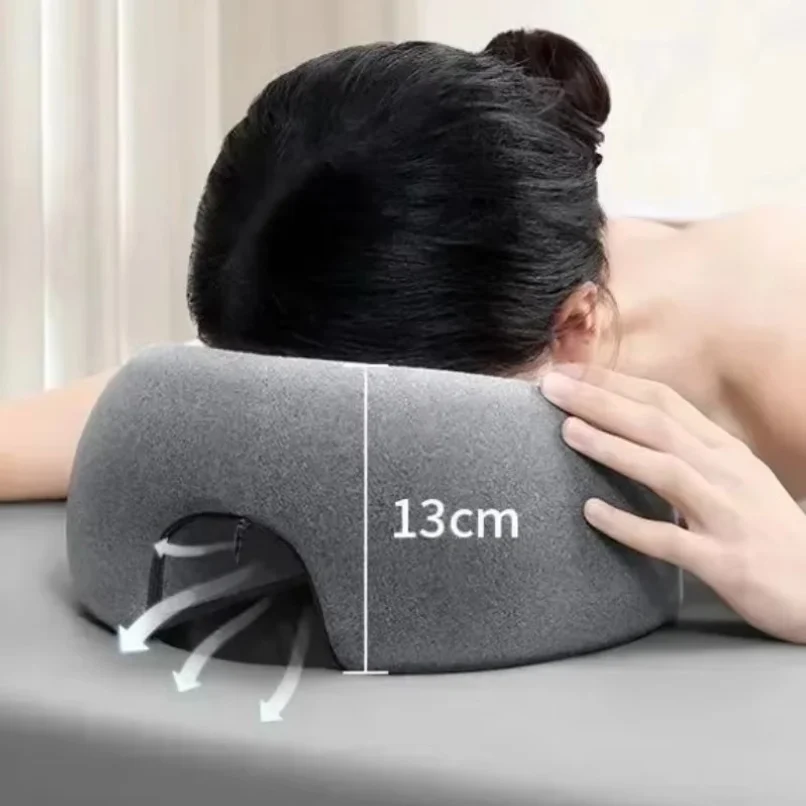 Message Breathable Head Rest Support Pillow Massage Face Rest Pillow For Beauty Salon Ergonomics Lying Down Pillow Memory Foam