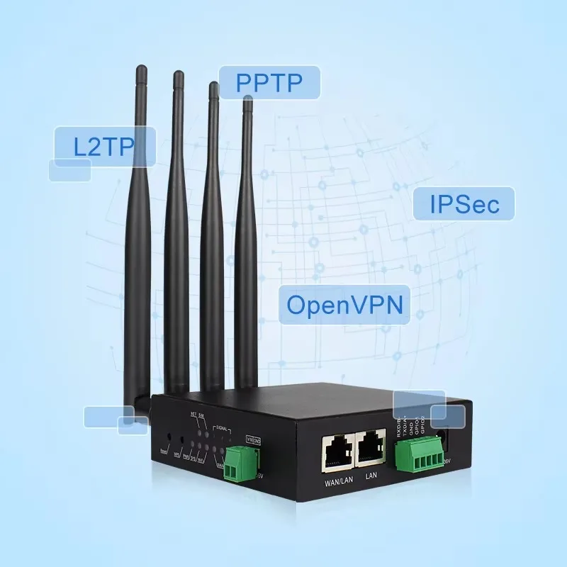 بوابة صناعة عن بعد غير مقفلة 3G 4G Lte Wifi أجهزة توجيه خلوية M2M Smart Openvpn Dual Sim جهاز توجيه صناعي 4G بوابة Iot #3