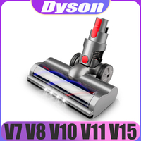 Direct Drive Roller Brush Head For Dyson V7 V8 V10 V11 V15 Vacuum Cleaner for Hardwood Floor Carpet Motorhead with LED Headlight