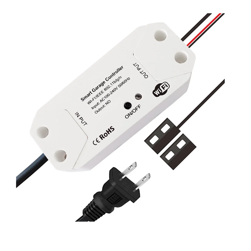 Smart Life WIFI Voice Control Tuya Garage Door Controller Hands Free Car Electric Sliding Gate Operators Roller Door Opener