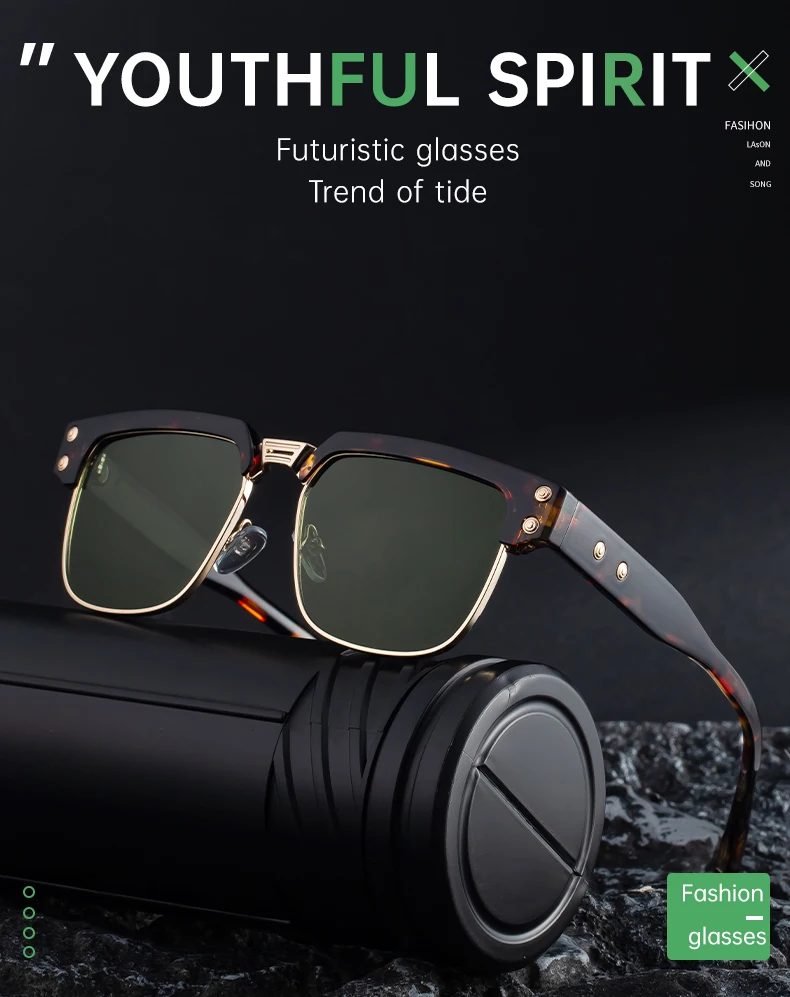 Steampunk Polarisierte Quadratische Sonnenbrille für Herren 2026 Luxusmarke Vintage Punk Metall Outdoor UV400 Sonnenbrillen Klassische Fahrbrillen – Detail 1