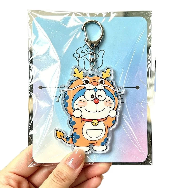 Cute Doraemon Dog‑shaped Keychain Lovely Pendant Daily Portable Bag Decor Gift view 5