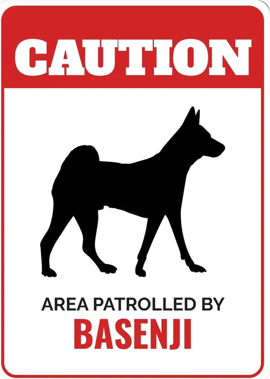 Letrero de Perro Basenji, Decoración Basenji, Perro Africano sin Ladrillos, Regalo Basenji, Letrero para Puerta, Letreros de Razas de Perros, Letrero de Precaución: Perro - Letrero de perro