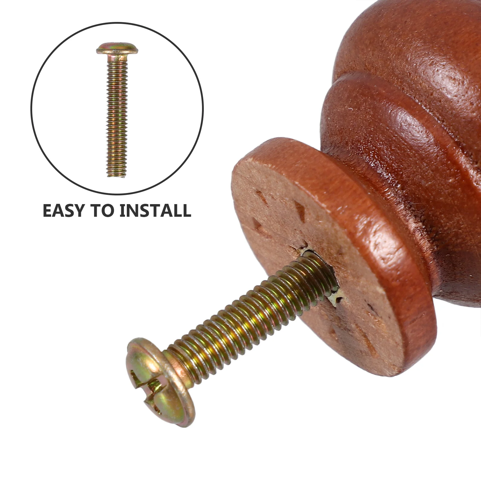 4 قطعة قبضة مريحة مقابض الأدراج الخشبية نمط الفطر للمطابخ غرف النوم غرف المعيشة مقابض أدراج خشبية