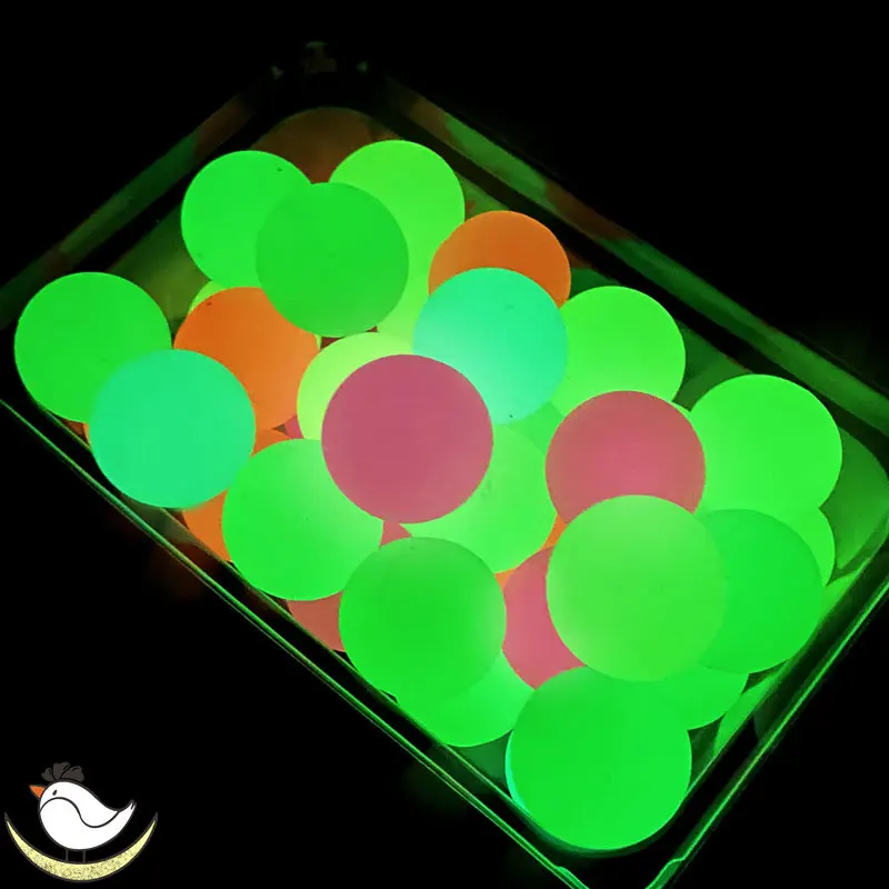 2-20PCS Large Luminous Jumping Ball High Bouncing Rubber Ball for Children Multi-color Glow in the Dark Education Toys Shiny Toy