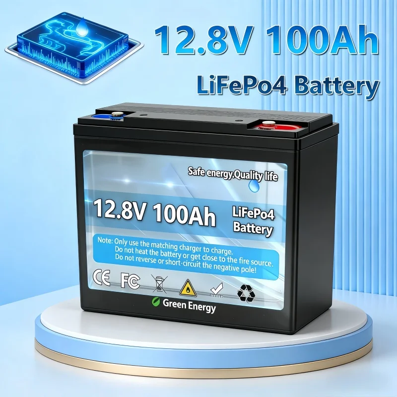 

Hot LiFePO4 12.8V 100Ah Battery 200A BMS 6000 Cycles for Solar Home Camping Backup