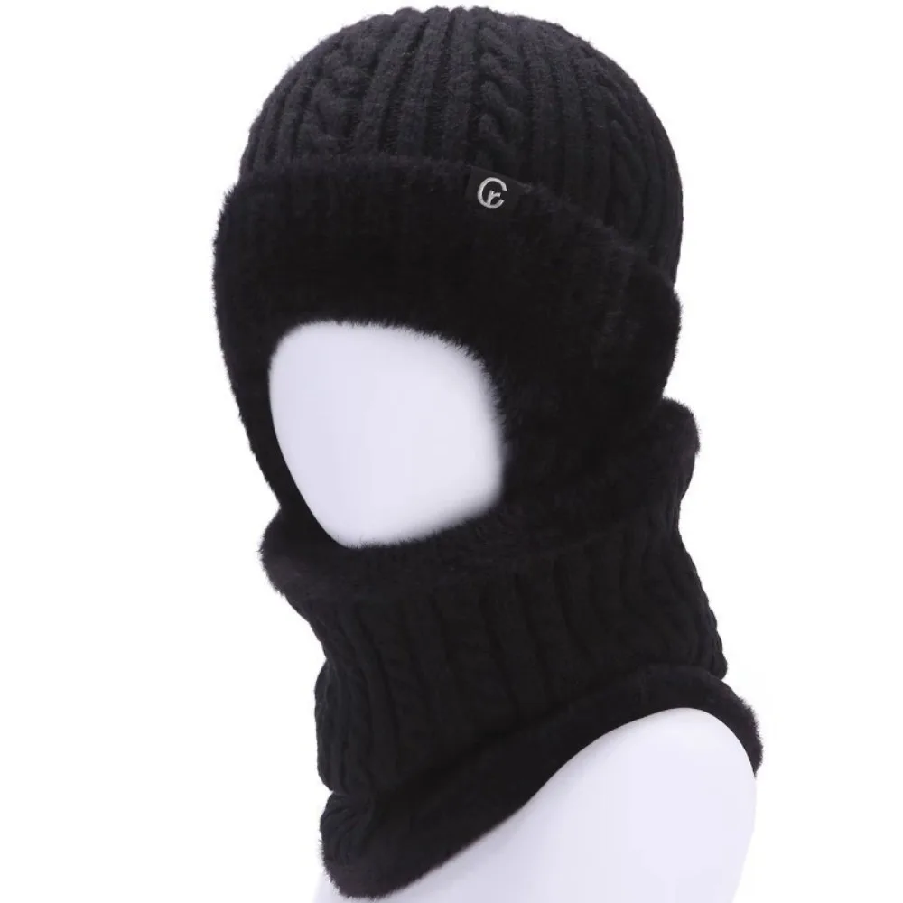 

New Polar Fleece Hat Scarf Set Coldproof Warm Neck Warmer Windproof Ear Protection Cap Skiing Cycling
