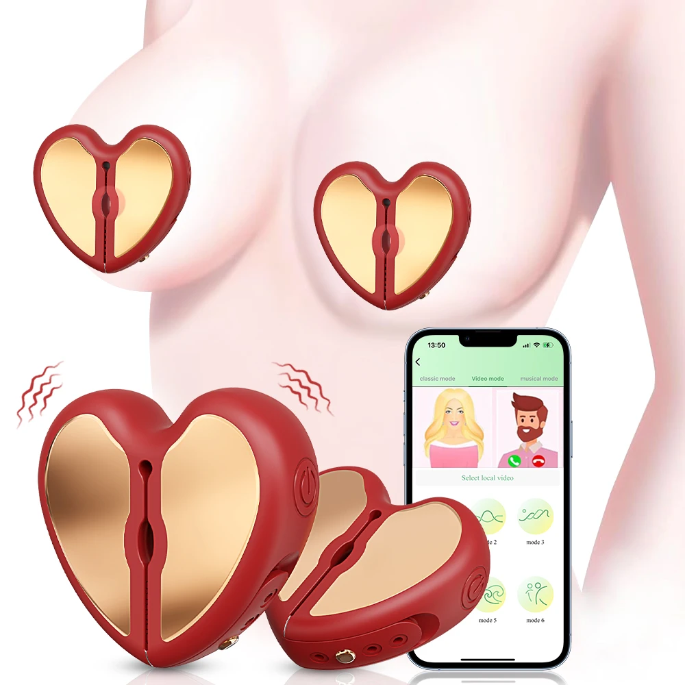 Nipple Clamps Sex Pleasure Women with 7 Vibration Silicone Nipple Toys Wearable Nipple Vibrator Adult Sex Toy for Women Couple