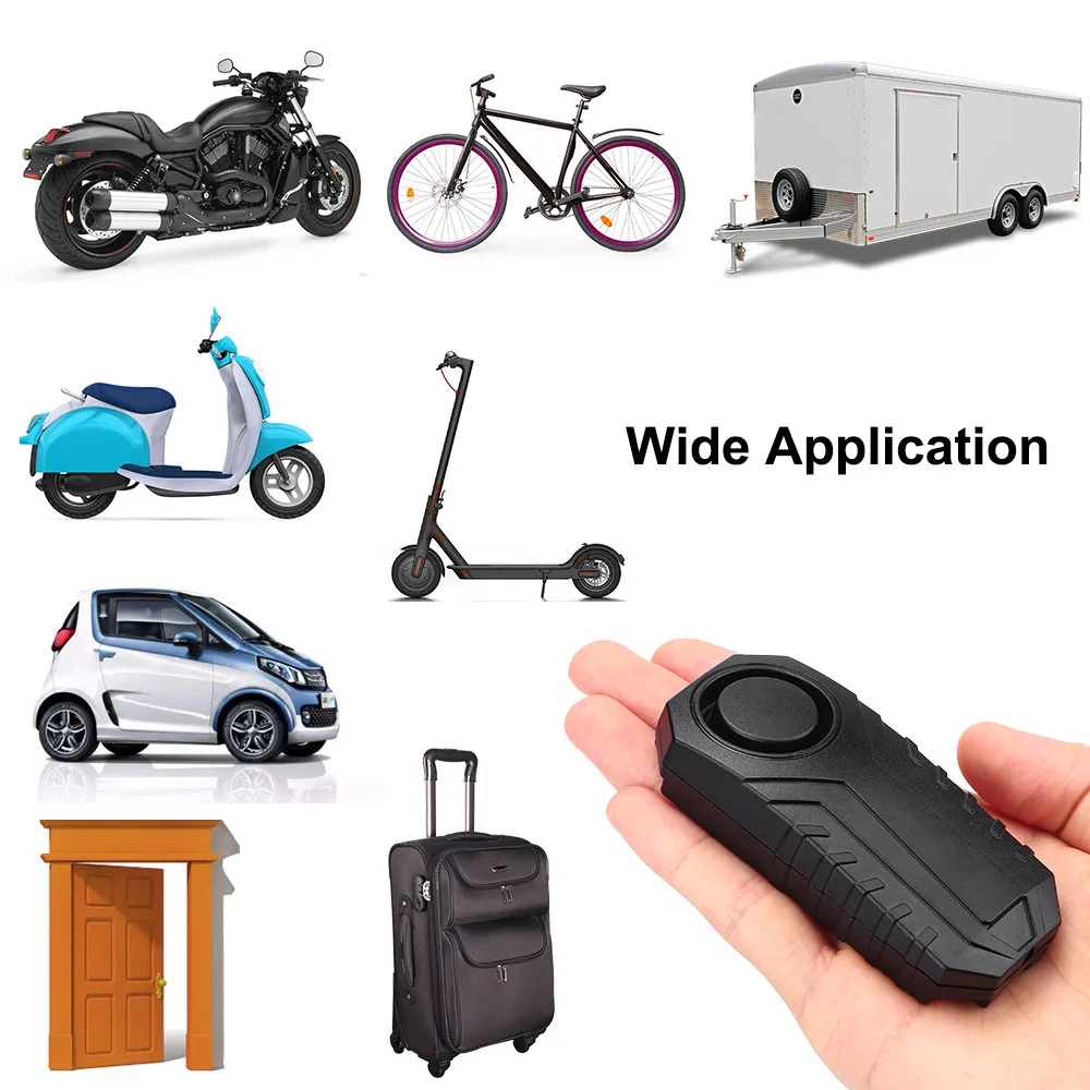 WSDCAM Waterproof Bike Alarm Remote Control Wireless Anti Lost Warning Alarm Sensor Motorcycle Car Alarm Security Protection