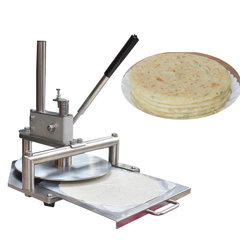 Commercial 20CM 25CM 30CM Big Diameter Pizza Chapati Pressing Forming Making Machine Hand Pizza Dough Press Machine