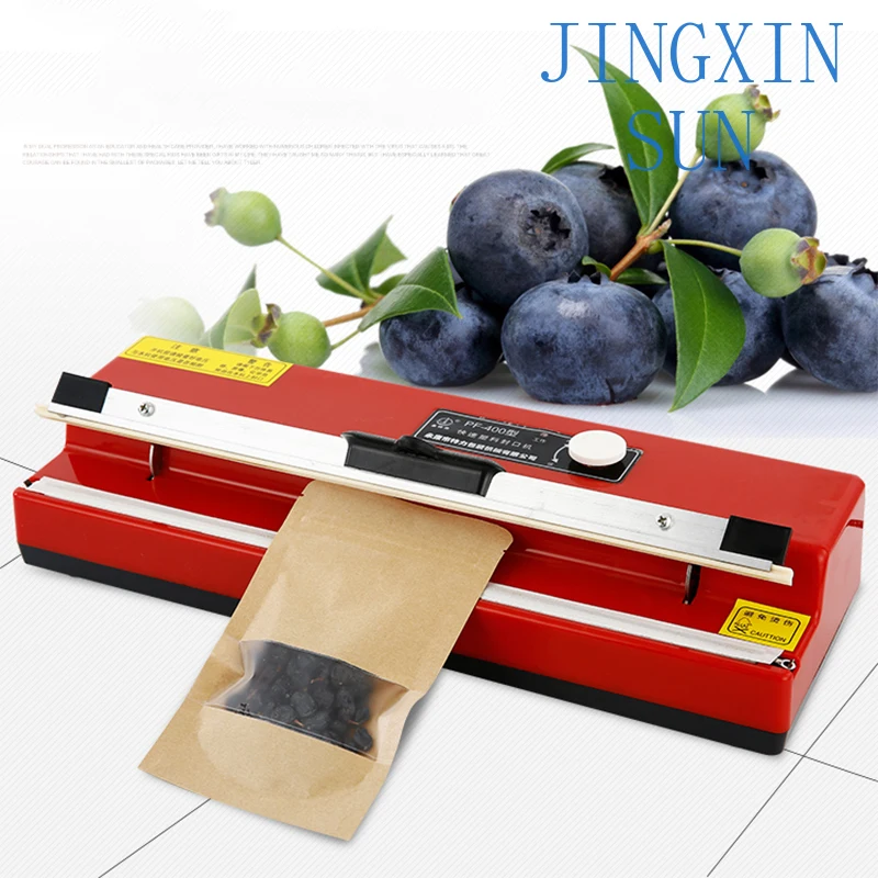 New Product Desktop 400 Plastic Film Sealing Machine Aluminum Foil Tea Bag Kraft Paper Bag Moon Cake Bag Sealing