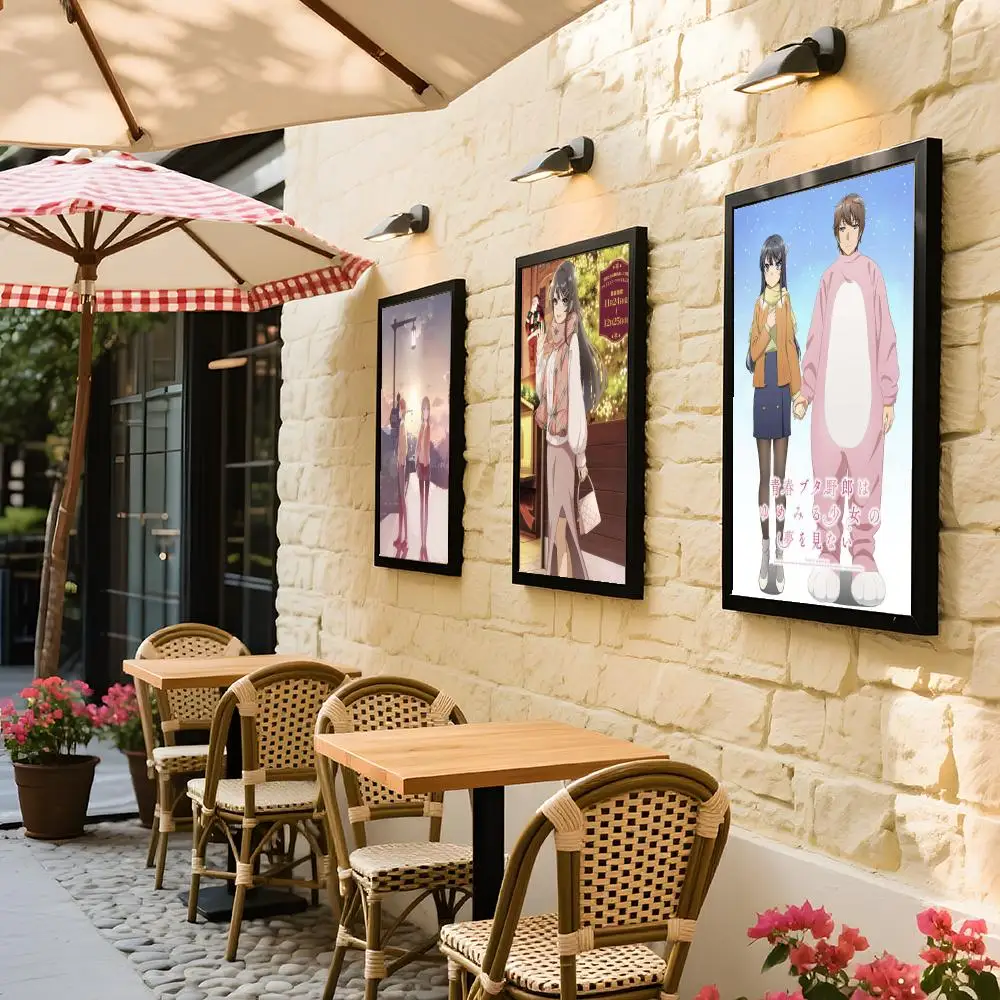 الوغد لا يحلم الأرنب فتاة Senpai أنيمي ملصق فني ملصق الفيلم جدارية الأسرة غرفة الأطفال جدار الديكور طباعة هدية #3