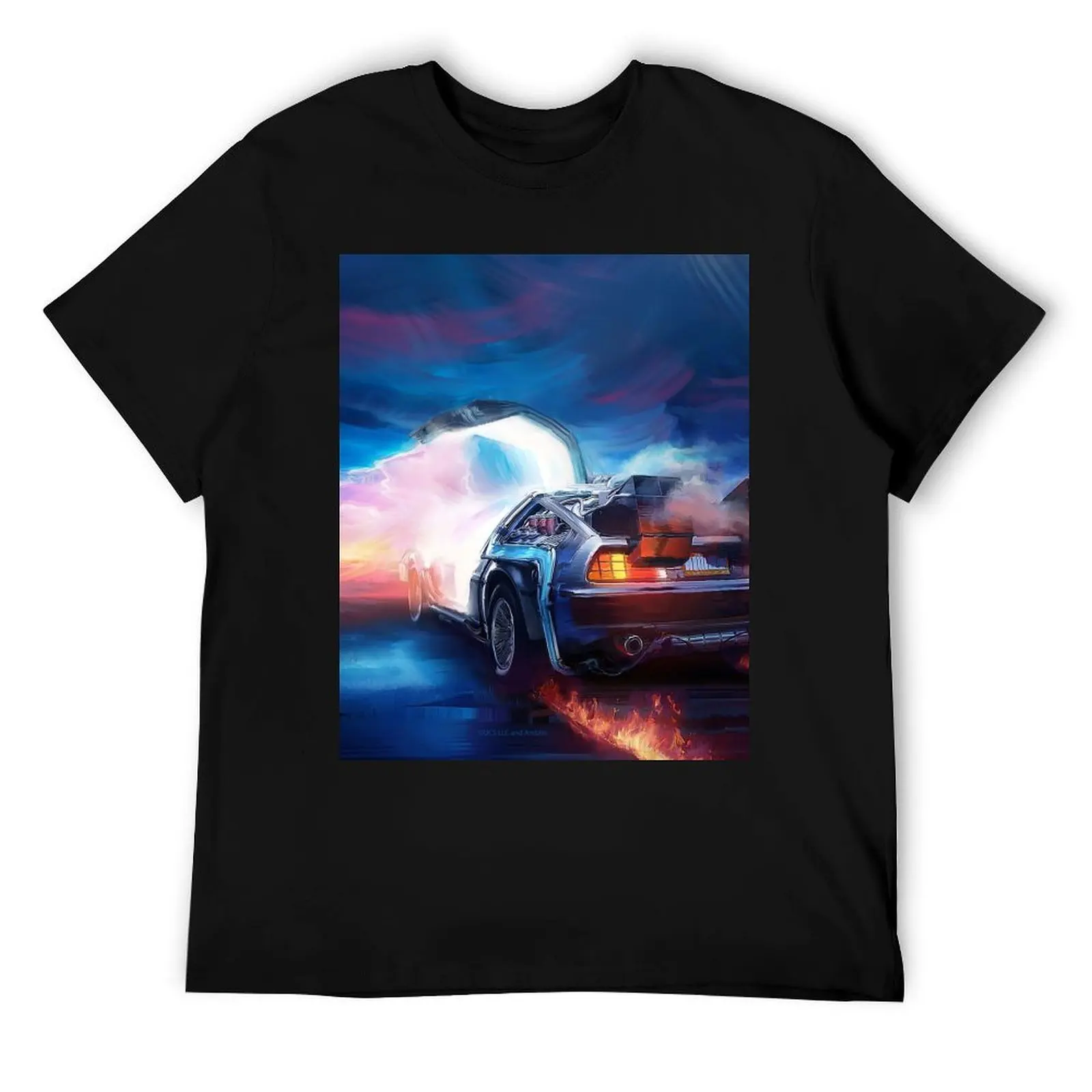 

Back to the Future Delorean Time Machine T-Shirt t shirt for man man t shirts cotton t shirts cotton 100% T-Shirt