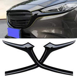 For Mazda 6/ 2019-2022 Car Grille Trim Strip ABS FRONT Bumper Full Star RACING Grills Cover Body Kit ACCESSORIES M6