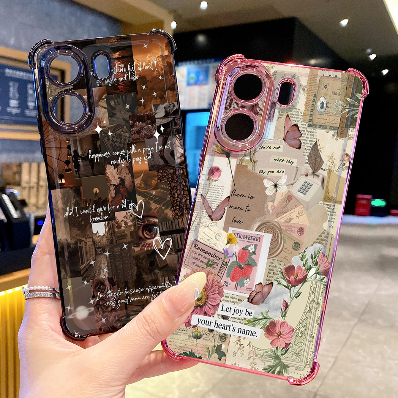Совместимость с VIVO Y17S Y27 T1X Y21S Y33S Y12S Y18 Y38 Vintage Art Town Прозрачный чехол с защитой от падения Совместимость с VIVO Y17S Y27 T1X Y21S Y33S Y12S Y18 Y38 Vintage Art Town Прозрачный чехол с защитой от падения