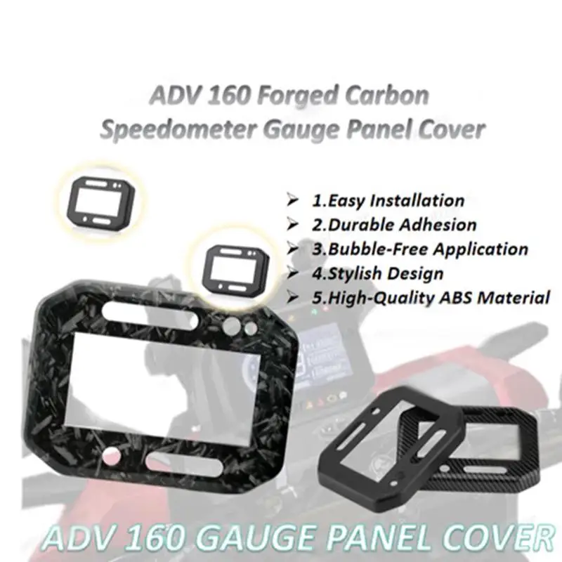 ADV 160 Panel Gauge Cover Protector Black/Carbon: Fiber Design With Tape 1PCS