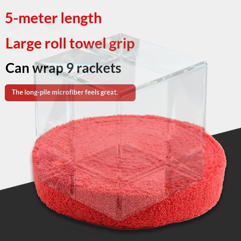 Durable Badminton Racket Towel Tape Non-slip Tape Band Sweat Absorption Sweat-absorbing Tape Polyester 5M Tennis Towel Grips